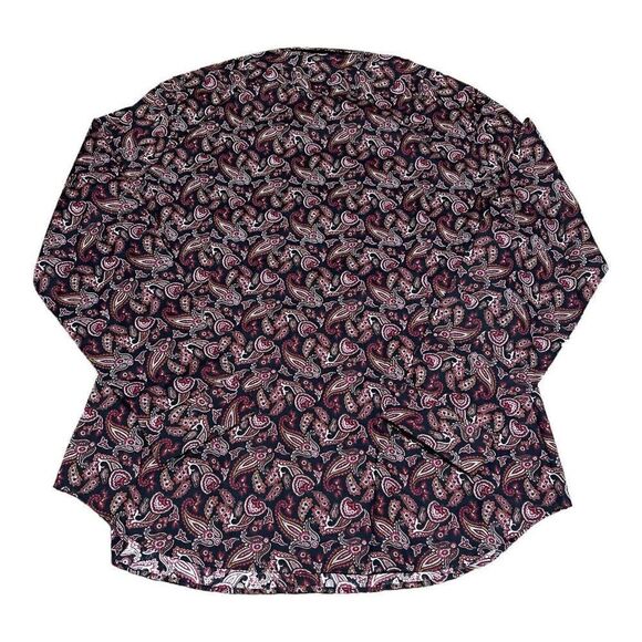 Express Dress Shirt Mens XL Red Paisley Print Slim Fit Button Up NEW Floral Y2K - Picture 6 of 6